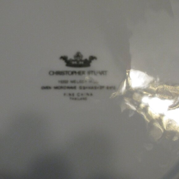 Lot of 3 Christopher Stuart Melody Hill Pattern Y0202 Dinner Plates Over 5 pound - Picture 5 of 5